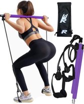 Rebenga Resistance Bar 2.0 + Trainingsschema - Suspension - Multifunctioneel - Full Body Workout - Resistance band set - Weerstandsbanden - Fitness elastiek Booty Band - Pilates -