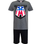 Avengers heren shortama / pyjama, Captain America, grijs, maat M