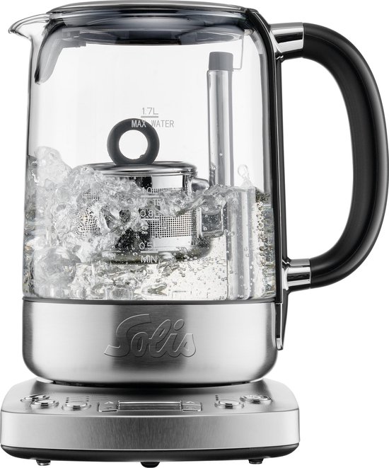 Solis Tea Kettle Automatic 5518 - Waterkoker met temperatuurregeling -  Theemaker - Zilver | bol.com