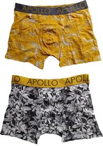 Apollo - boxershort heren - 2 - Pack - Print - Maat S