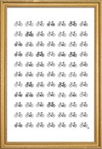 JUNIQE - Poster met houten lijst Bike Variations -30x45 /Wit & Zwart