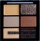 City Color Manhattan Chic Eyeshadow Palette - 6 kleuren - Oogschaduw Palette - 10.2 g