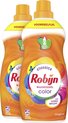 Robijn Klein & Krachtig Color Vloeibaar Wasmiddel - 2 x 34 wasbeurten - Voordeelverpakking