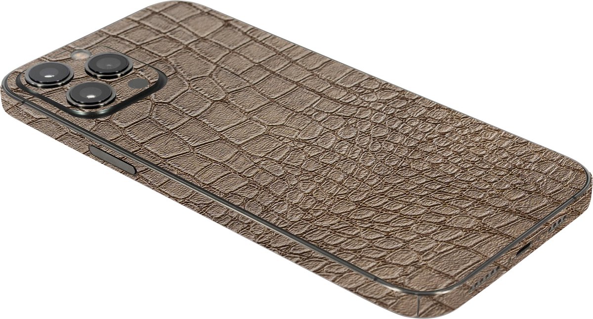 ScreenSafe Skin iPhone 12 Pro Max Cognac Croco zonder logo