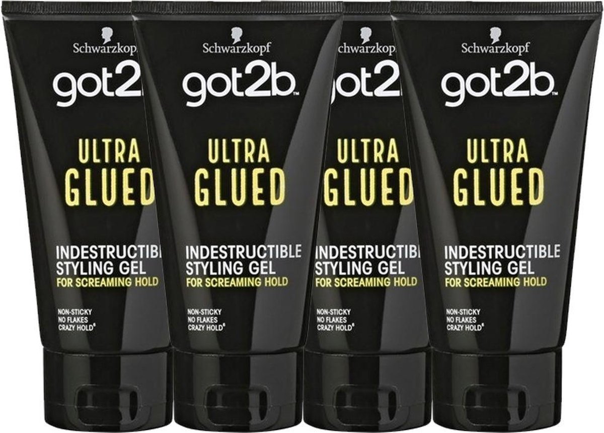Schwarzkopf Got2b Ultra Glued haargel Multi Pack - 4 x 150 ml
