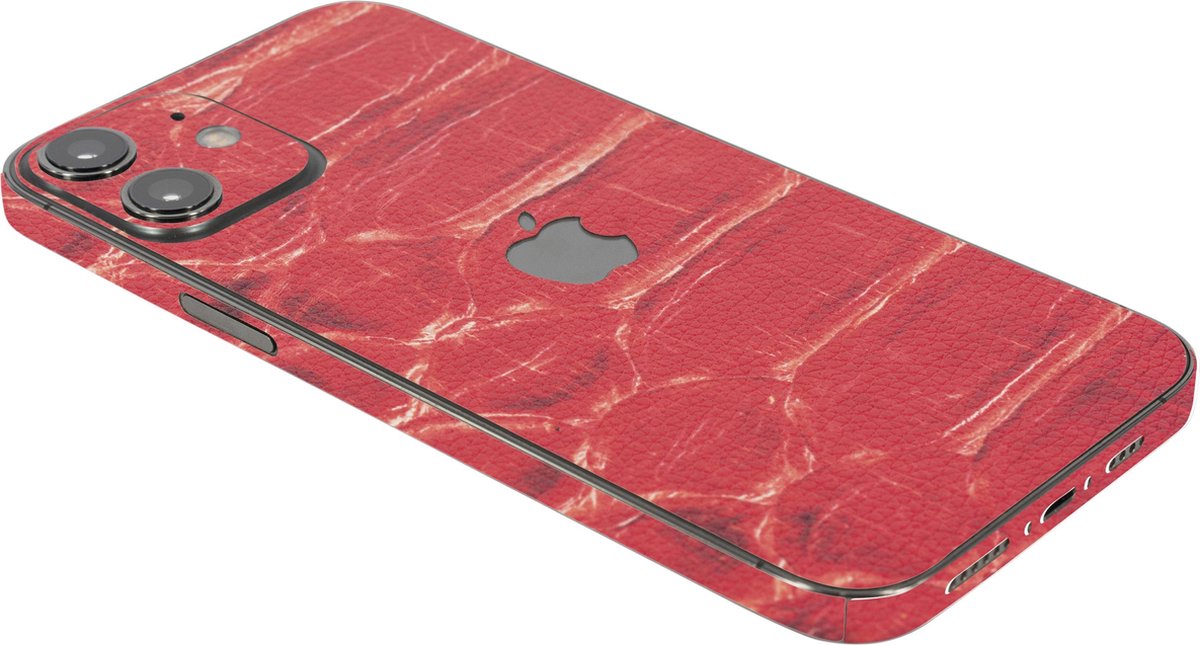 ScreenSafe Skin iPhone 12 mini Satin Rouge Snake met logo