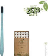 green-goose® Tandverzorgingspakket Mint S | 60 Munt Tandpasta Tabletten | Tarwevezel Tandenborstel | Duurzaam | Milieuvriendelijk | Minimal Waste