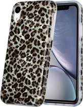 Shell-textuurpatroon TPU-schokbestendige beschermhoes met volledige dekking voor iPhone XR (kleine luipaard)