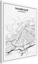 Stadskaart Innsbruck - Canvas 50x70