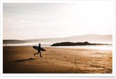 JUNIQE - Poster Evening Surf by @BeerSargent -40x60 /Bruin & Oranje