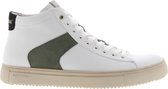 Blackstone VG08 WHITE DARK GREEN - MID-Sneaker - Man - White - Maat: 46