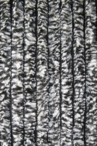Cortenda kattenstaart vliegengordijn - zwart/wit gemeleerd - 100 x 230 cm