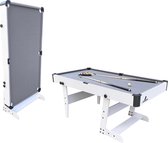 Cougar Table de Billard Hustle L - Table de Billard pliable 5ft blanc / gris pour l'intérieur - Accessoires inclus