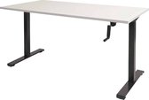 Zit Sta bureau - Slinger 180x80 krijtwit - alu frame