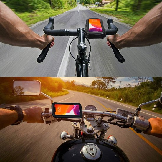 Support de téléphone pour vélo, étanche, universel, adapté aux téléphones jusqu'à 16,5 cm (6,5 pouces), Fietshouder sur le volant support de téléphone moto