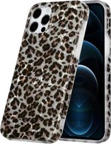 Shell-textuurpatroon TPU-schokbestendige beschermhoes met volledige dekking voor iPhone 12 Pro Max (kleine luipaard)