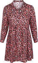 Tuniekjurk in viscose met dierenhuidprint