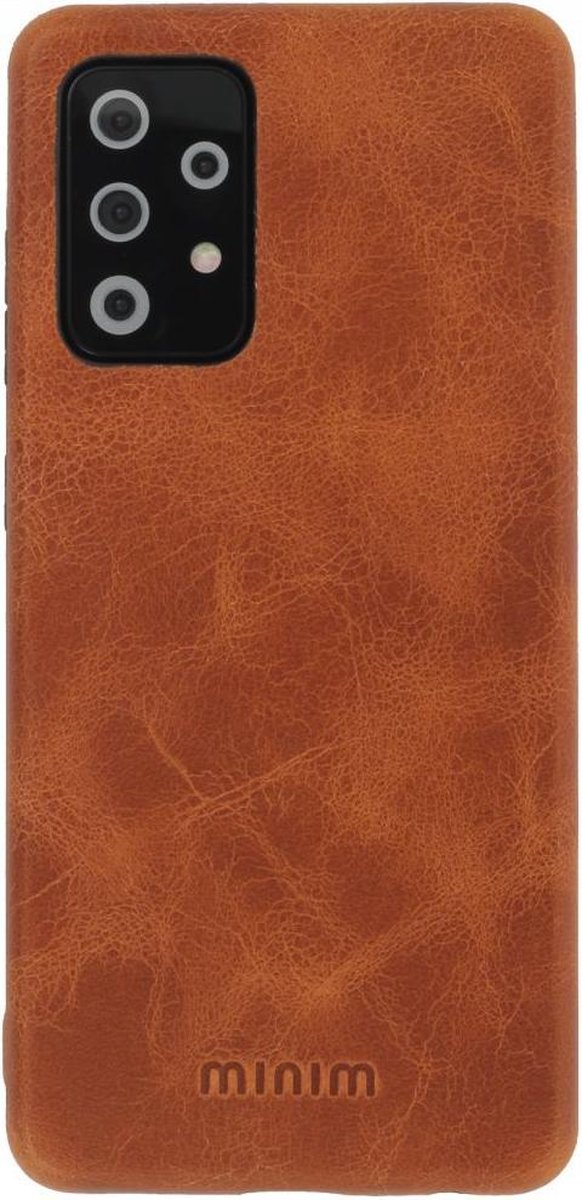 Minim Samsung Galaxy A52 / A52S Hoesje Back Cover Hoesje Cognac