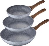 SET 3 PANS gesmeed aluminium INDUCTIE