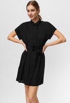 Vero Moda Jurk Vmeasy S/s Shirt Dress Wvn  Ga 10245163 Black Dames Maat - S