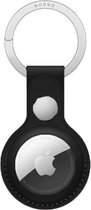 Rosso Deluxe Sleutelhanger Echt Leer Hoesje Geschikt voor Apple AirTag | Hanger | Case Zwart