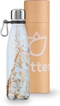 Vatten® Premium Thermosfles - Bruin Marmer - 500ml - GRATIS Carrier - Isoleerfles