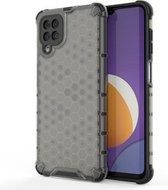 Voor Samsung Galaxy M12 schokbestendige honingraat pc + TPU-beschermhoes (zwart)