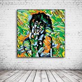 Pop Art Phil Lynott Canvas - 90 x 90 cm - Canvasprint - Op dennenhouten kader - Geprint Schilderij - Popart Wanddecoratie