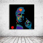 Pop Art The Godfather Canvas - 90 x 90 cm - Canvasprint - Op dennenhouten kader - Geprint Schilderij - Popart Wanddecoratie