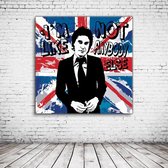 Ray Davies The Kinks Pop Art Canvas - 80 x 80 cm - Canvasprint - Op dennenhouten kader - Geprint Schilderij - Popart Wanddecoratie