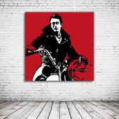 James Dean Pop Art Canvas - 90 x 90 cm - Canvasprint - Op dennenhouten kader - Geprint Schilderij - Popart Wanddecoratie