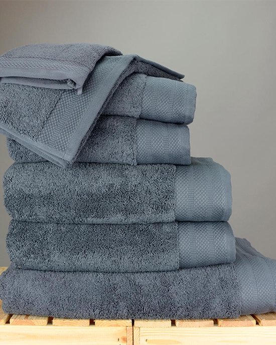 ARTG Towelzz® DeLuxe Badhanddoek - 70 x 140 cm  - Dark Grey - Set 2 stuks