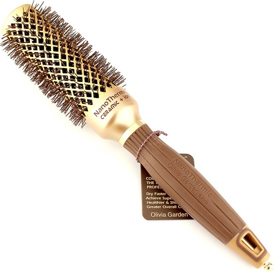 Olivia Garden - Nano Thermic Ceramic + Ion Round Brush - 34 mm - Warme Luchtborstel | bol