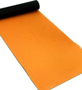 Atvana® Yoga Mat Oranje - Fitness Mat - Sportmat - Anti slip - Eco friendly TPE -  Duurzaam - 6mm extra Dik - extra breed - Ganesha - Solar Orange