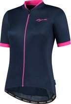 Rogelli Essential Fietsshirt - Korte Mouwen - Dames - Blauw, Roze - Maat XS