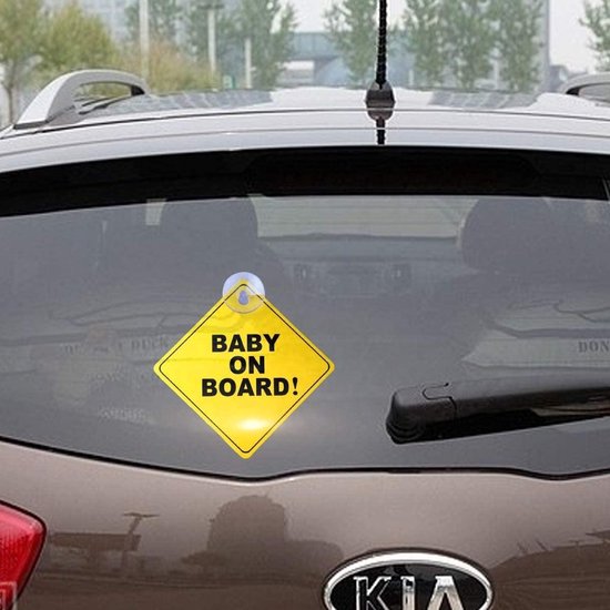 Bellamo® Baby on board met zuignap - 2 stuks