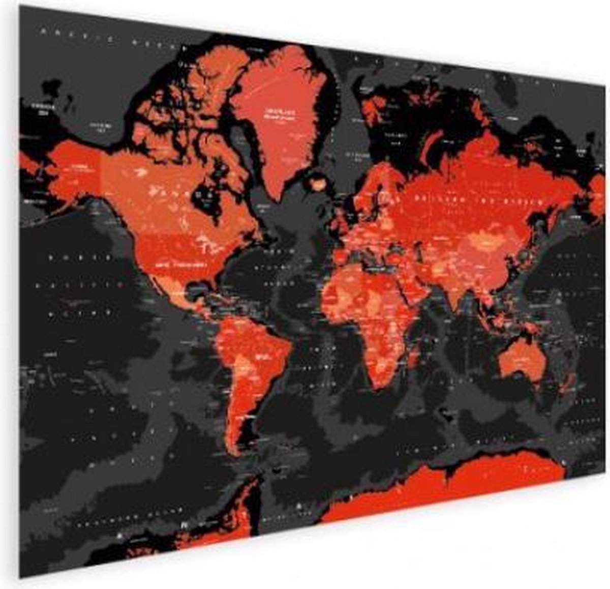 Wereldkaart Artistieke Spots - Poster op fotopapier