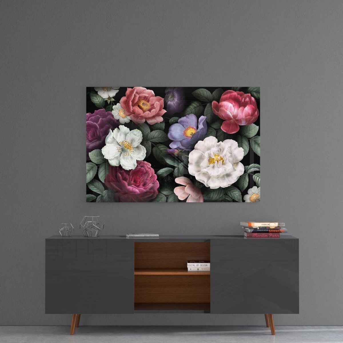 Bloemenglas schilderij