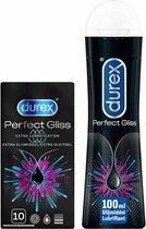 Durex - 100ml Glijmiddel - Perfect Gliss Anaal - 10 stuks Condooms - Perfect Gliss Anaal