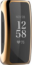 YPCd® FitBit Inspire 2 Siliconen Case - Rosé Goud - 360 bescherming
