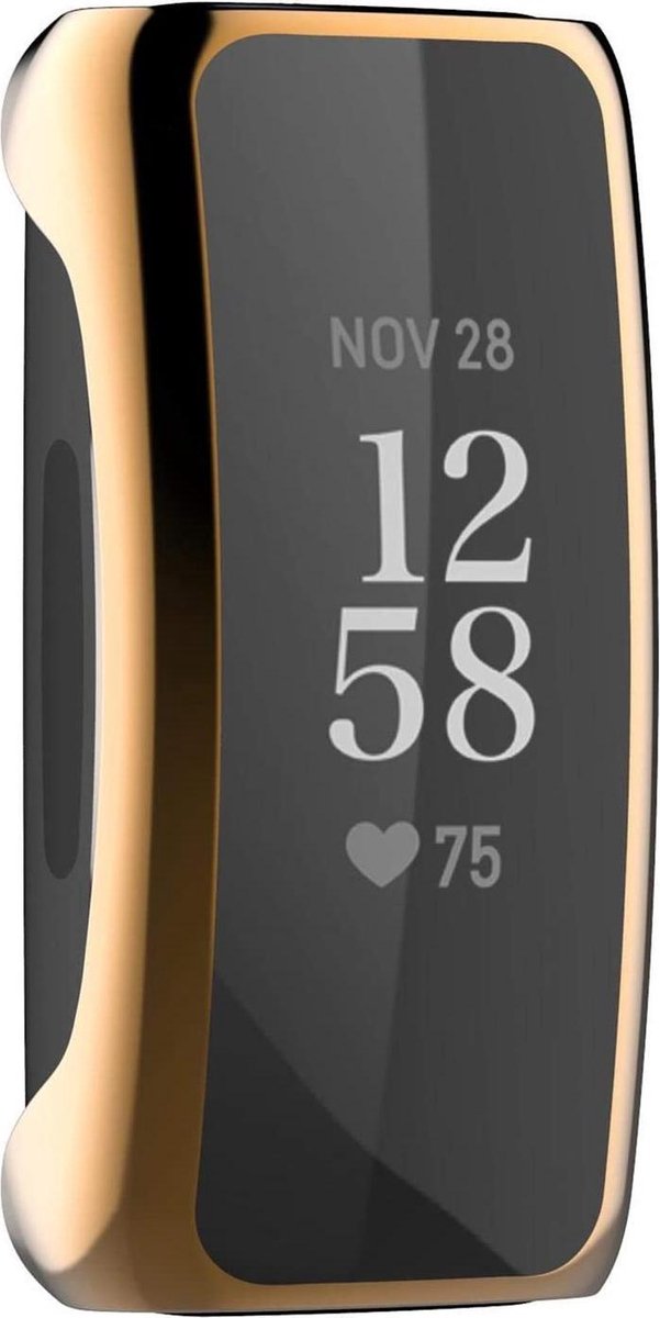 YPCd® FitBit Inspire 2 Siliconen Case - Rosé Goud - 360 bescherming