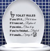Toilet sticker - Muurdecoratie - WC sticker - Engelse teksten toilet