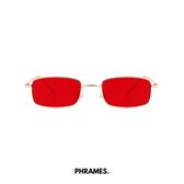 PHRAMES® - Farris Devil Red – Zonnebril – Gepolariseerd – Unisex - UV400 - Compleet met beschermhoes en lensdoekje