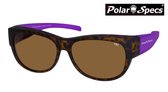 Polar Specs® Overzet Zonnebril PS5097 – Mat Havana/Paars – Polarized Brown – Medium – Women