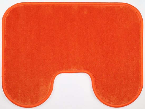 Oranje Badmat 50x70cm en wc mat 45x60cm