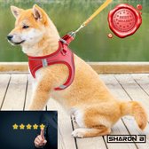 Hondentuigje maat L - Rood - Voor grotere honden - Comfortabel en Zacht - Reflecterend - Controle en rust bij hond en baasje - 5 jaar garantie