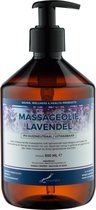 Massageolie Lavendel 500 ml met pomp - 100% natuurlijk - biologisch en koud geperst