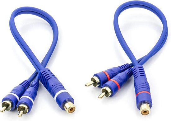 Caliber Splitter 2 kabels met 2x male 1x female Blauw (CL195-MMF) | bol.com