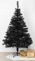 Zwarte kunst kerstboom/kunstboom 150 cm - Kunst kerstbomen / kunstbomen