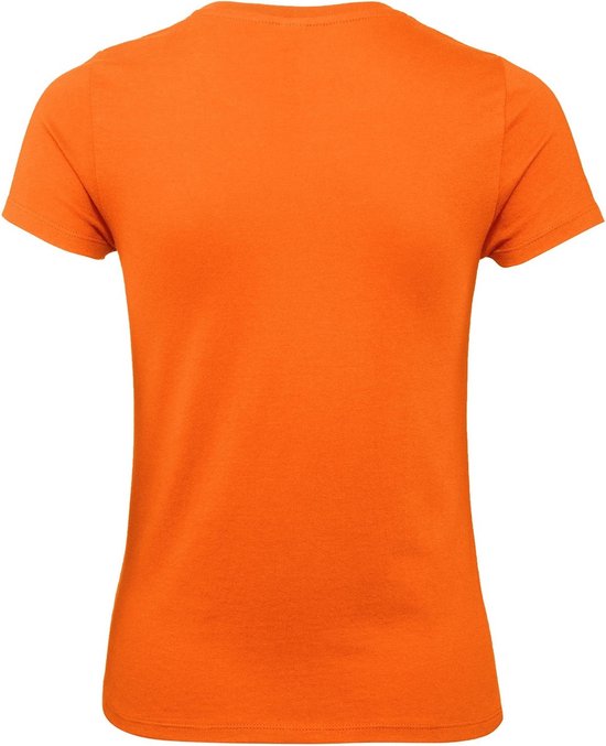 Oranje t-shirts met ronde hals voor dames - 100% katoen - Koningsdag / Nederland supporter M (38) - Bc